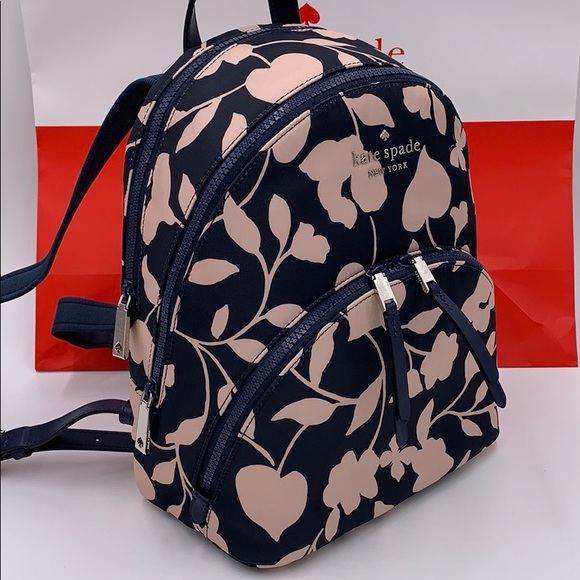 KATE SPADE KARISSA NYLON GARDEN VINE MEDIUM BACKPA - Picture 8 of 16